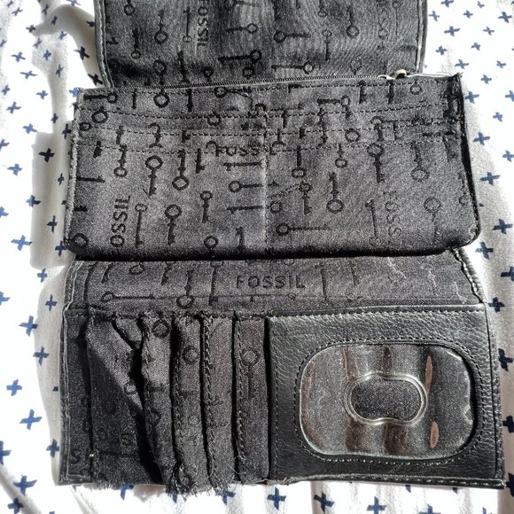 FOSSIL Black Leather Key Wallet - Picture 3 of 3